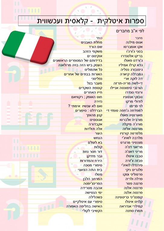 ספרות איטלקית – המלצות קריאה