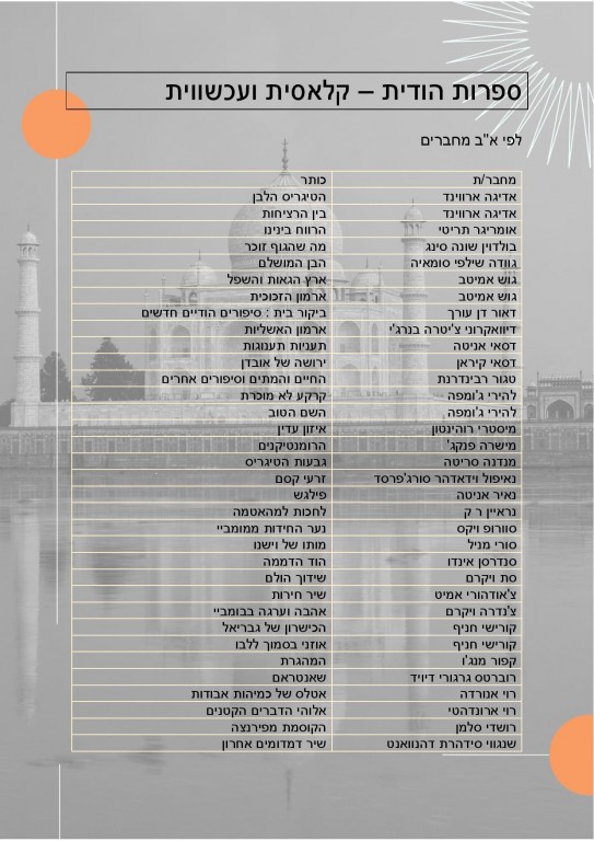 ספרות הודית – המלצות קריאה